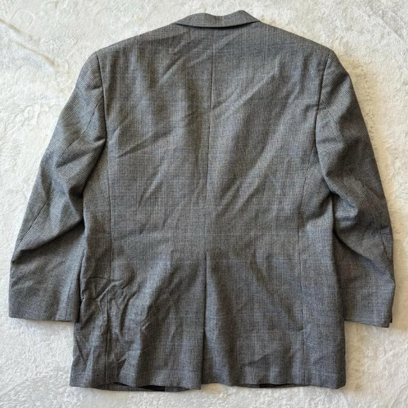 BURBERRY Men’s Wool Gray Plaid Blazer Sports Coat Suit Jacket - Picture 2 of 12